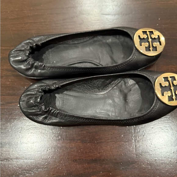 Tory Burch Minnie Travel Black Ballet Flats Shoes Size 8 M - Picture 2 of 4